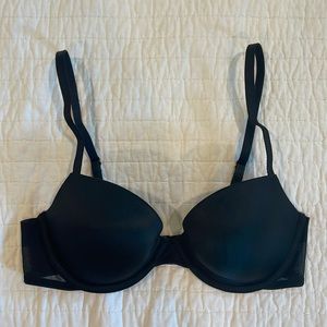 True & Co Black Underwire Lightly Padded Bra 34C